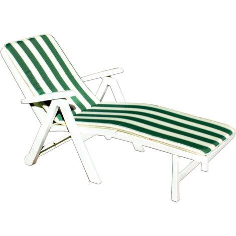 1PZ CUSCINO TENERIFE A RIGHE BLU PER LETTINO PIEGHEVOLE - cm.58,5x189h. spessor