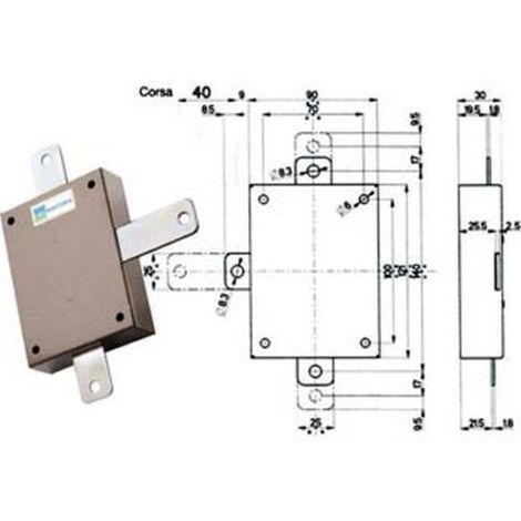 1PZ DEVIATORE APPLICARE PER SERRATURE QUINTUPLICI SERIE 20/30 96143 - per serie 20/30 (96143V000)