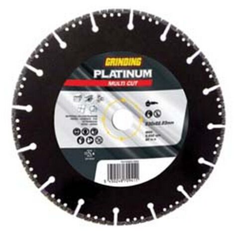 1PZ DISCHI DIAMANTATI UNIV. "PLATINUM MULTI-CUT" MATER. COSTR.  MM.230  -  mm.230x3,1 foro 22,23 corona a settori