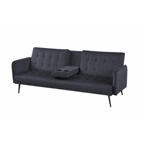 1PZ DIVANO PRONTOLETTO MODERN 3 POSTI GRIGIO SCURO