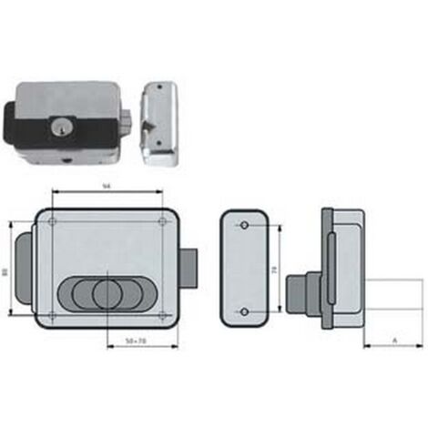 1PZ ELETTROSERRATURA CANCELLI REVERSIBILE FORO VARIABILE MULTIPLA 5011 - mm.50-70 (5011/1Z)