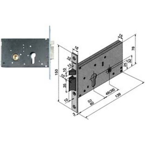 1PZ ELETTROSERRATURA DA INFILARE PER FASCE MM.78 H 302 - mm.50 (30250010)