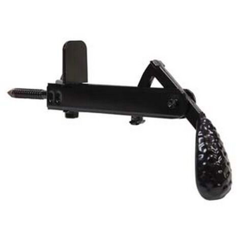 1PZ FERMAPERSIANE A PENDOLO CON FERMO FISSO - mm.105x55h. verniciato nero