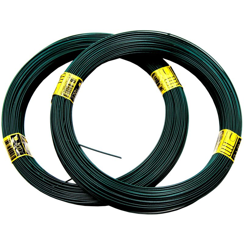 Kit 12x Tendifilo Plastificato Verde Per Recinzione, Rete, Stendibiancheria, In Metallo Da Giardino Per Pali| Set Da 12 Pezzi (12 Pz - Foto 9