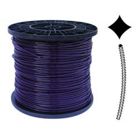 1PZ FILO NYLON "PLATINO" SEGHETTATO VIOLA PER DECESPUGLIATORE - mm.3,3 - bobina mt.200