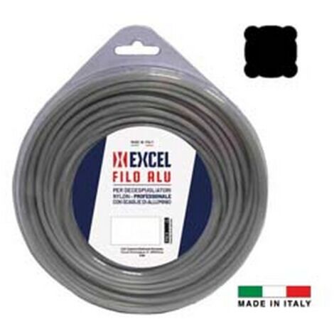 1PZ FILO PER DECESPUGLIATORE IN NYLON QUADRO ALU  -  mm.4 in matassa da mt.30