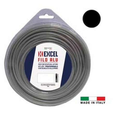 1PZ FILO PER DECESPUGLIATORE IN NYLON TONDO ALU -  mm.3 in matassa da mt.55