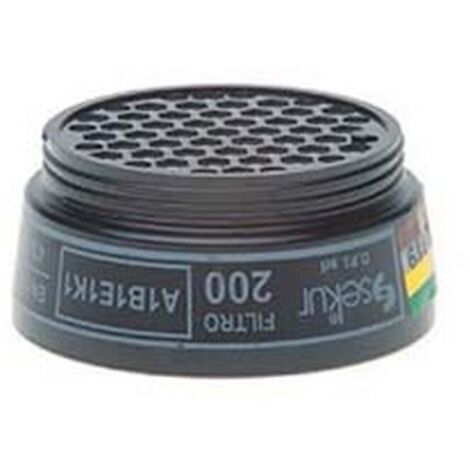1PZ FILTRO ANTIGAS SERIE 200 A1 B1 E1 K1 PER SEMIMASCHERA POLIMASK100 - 200 A1 B1 E1 K1
