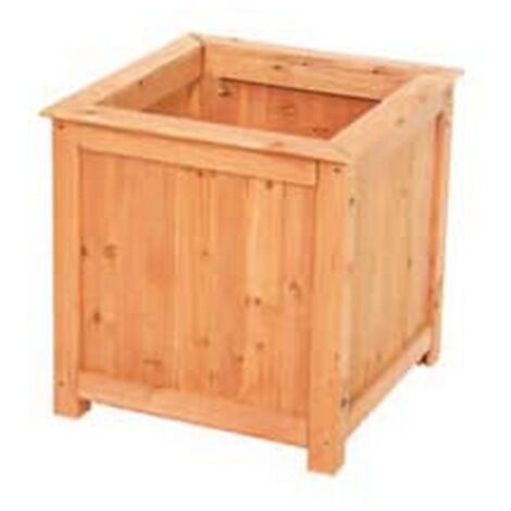 1PZ FIORIERA IN LEGNO QUADRATA - cm.40x40x40h.
