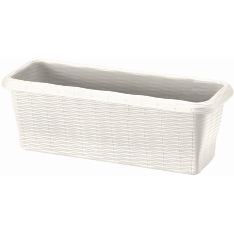 1PZ FIORIERA RETTANGOLARE PAGLIA NORMAL Col. Panna cm. 40x20x17,5 h