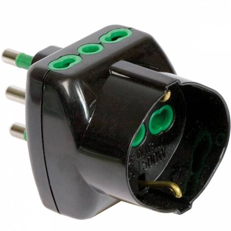 1PZ FME ART.82.241 ADATTATORE 16A+T-2 BIP.SCHUKO NERO