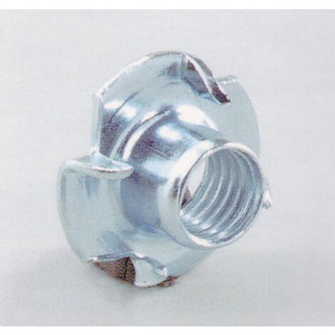1PZ FONDELLO 4 PUNTE ACCIAIO ZINCATO MM 22X12 H FILETTATURA 10MA