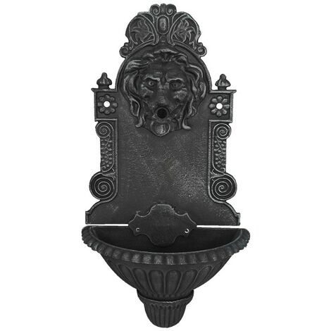 1PZ FONTANA A PARETE MODELLO ''LEONE'' antracite - øforo 20 mm.
