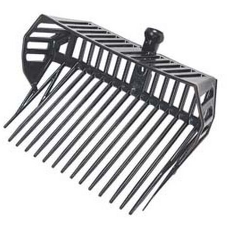 1PZ FORCA PER FIENO IN ABS CON CESTELLO  - 16 denti - cm.42 - gr.780