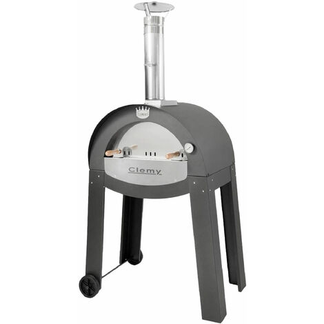 1PZ FORNO PORTATILE A LEGNA 'CLEMY 80' cm. 117 x 85 x h 191 (LxPxH esterno) - antracite