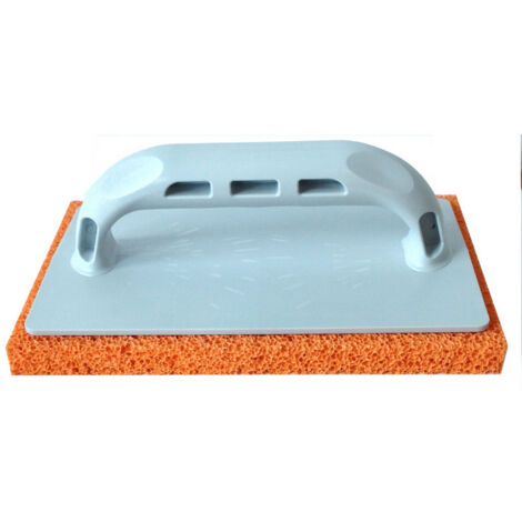 1PZ FRATTAZZO IN GOMMA MANICO IN PLASTICA Col. Arancio (a grana grossa) cm. 10x