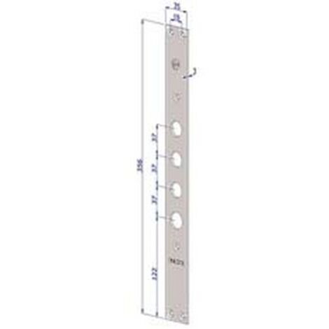 1PZ FRONTALE PER SERRATURE PORTE BLINDATE IN ACCIAIO INOX INTERNO 37 FR2500 - (FR2500XAI37)