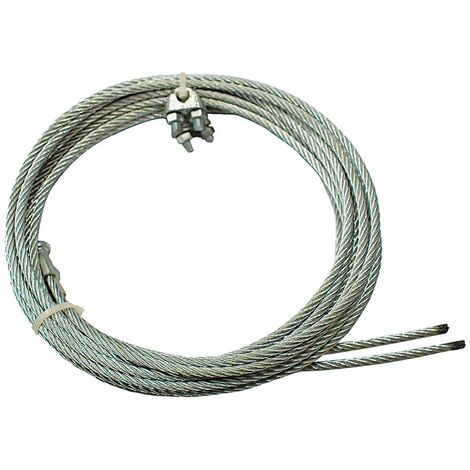 1PZ FUNE ACCIAIO ZINCATO PRETAGLIATA GANCIO A 'T' mm 4 x 3,0 mt
