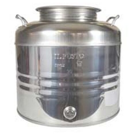 1PZ FUSTO INOX PER OLIO GRAFFATO LT.30 -  mm.310x480h.