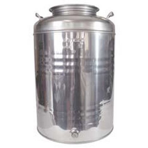 1PZ FUSTO INOX PER OLIO GRAFFATO LT.50 - mm.375x580h.