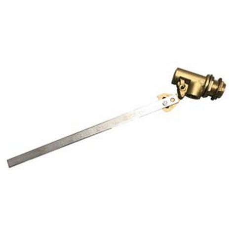 1PZ GALLEGGIANTE CORPO IN OTTONE CON ASTA PIATTA INOX - M 1/2" mm.400 -  mm.10