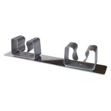 1PZ GANCIO APPENDISCOPA 2 POSTI ACCIAIO INOX