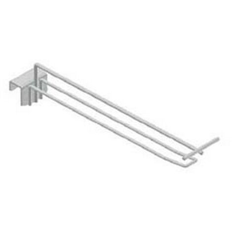 1PZ GANCIO FILO CROMATO DOPPIO BARRE UNIVERSALI PORTAPREZZI  mm5x400 l