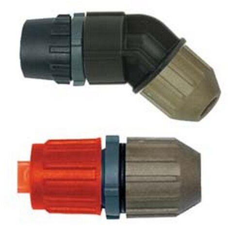 1PZ  GETTI PER LANCE IN RESINA E OTTONE REGOLABILE+CURVA+DISERBO