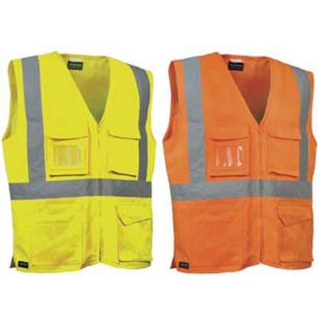 1PZ gilet seki ad alta visibilita' - tg.2xl - arancio fluo/navy