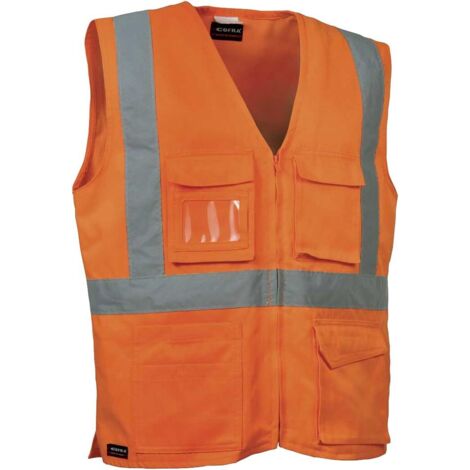 1PZ GILET SEKI AD ALTA VISIBILITA' - tg.L - arancio fluo/navy