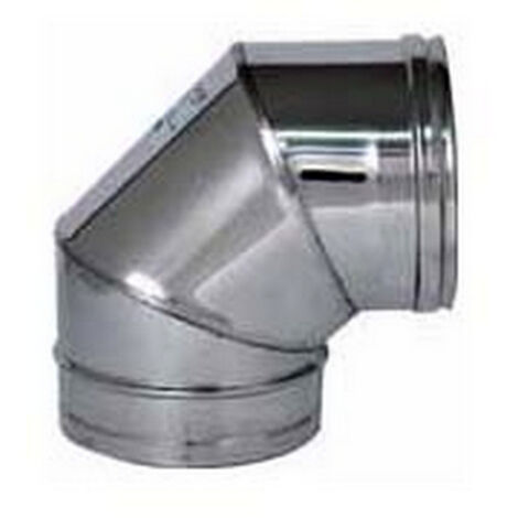 1PZ GOMITO A 90° INOX AISI 304 PER STUFA Ø cm. 8