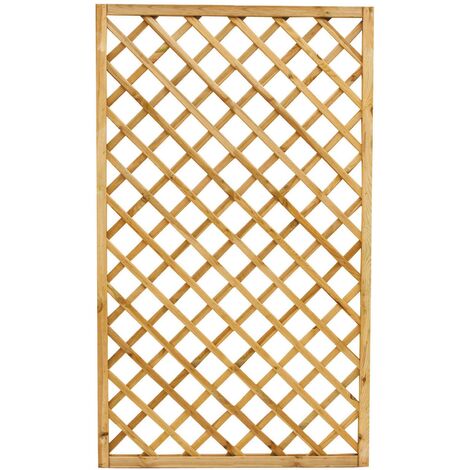 1PZ GRIGLIATO IN LEGNO DI PINO IMPREGNATO PER FIORIERE GIARDINI E RECINZIONI MOD. 35 CM 120X180 H