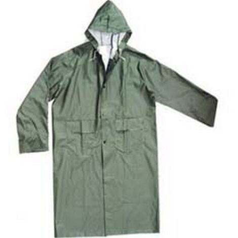 1PZ IMPERMEABILE CAPPOTTO IN PVC BISPALMATO PLP VERDE - tg. XXXL