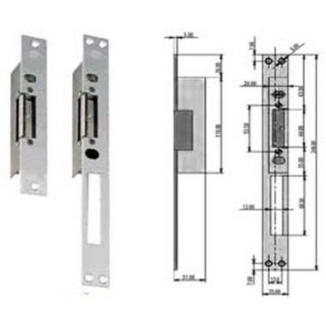 1PZ INCONTRO ELETTRICO CON FERMO SERIE 6000 - frontale corto cm.16 (6100/1)