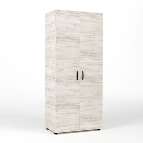 1PZ KIT ARMADIO 2 ANTE  80X52X205 CM BIANCO VEN.K083