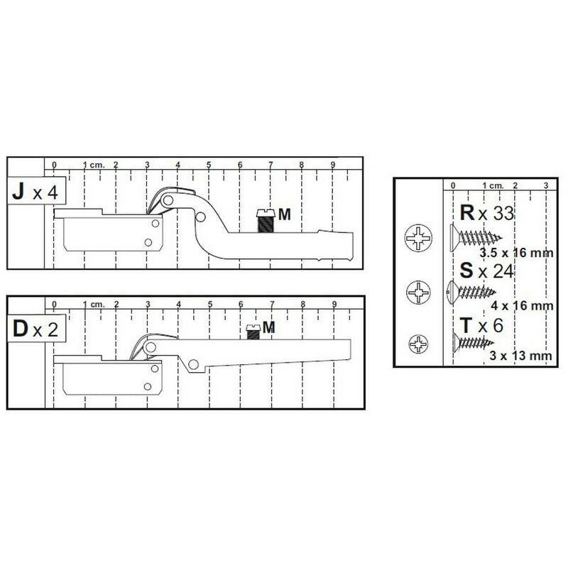 Nextradeitalia - 1PZ kit credenza 3ANTE