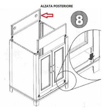 1PZ KIT LAVATOIO RESINA BIANCO-(ALZATA POSTERIORE)