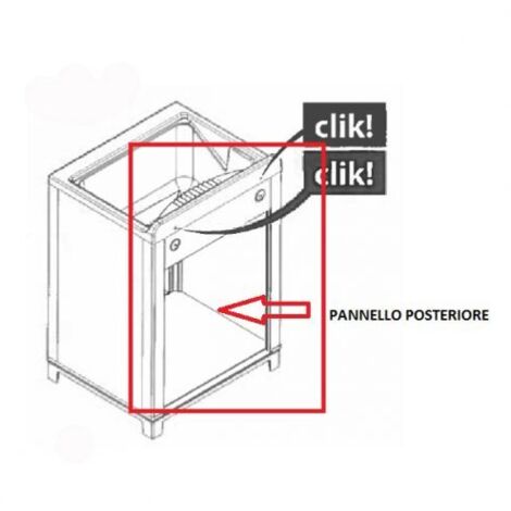 1PZ KIT LAVATOIO RESINA BIANCO-(PANNELLO POSTERIORE)