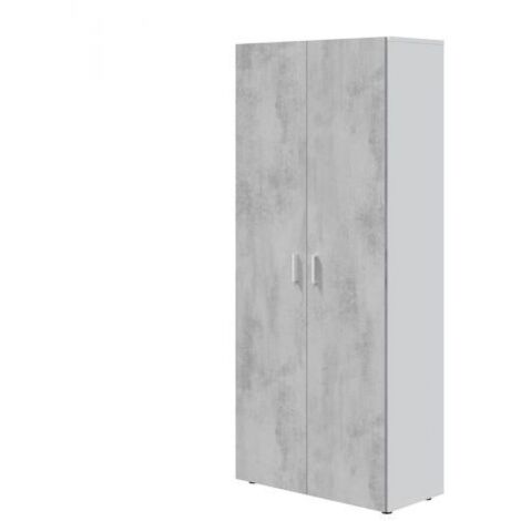 1PZ KIT MOBILE MULTIUSO 80X37XH182 CM BIANCO CEMENTO