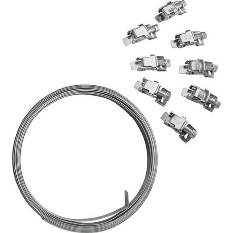 1PZ KIT NASTRO A FASCETTA W2 mm. 9x3 mt. + 8 GANCI