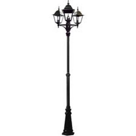 1PZ LAMPIONE 3 LUCI SU PALO MODELLO NEW YORK - 3x100w IP44 cm.230h. colore nero