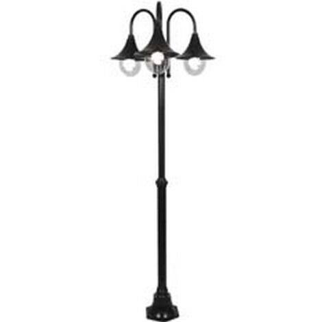 1PZ LAMPIONE 3 LUCI SU PALO MODELLO PARIGI - 3x100w IP44 cm.230h. colore nero
