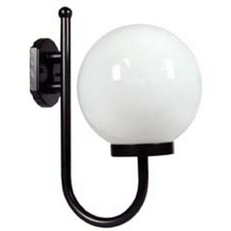 1PZ LANTERNA CON SUPPORTO A "U" MODELLO SFERA - 100w IP44 mm.330x400h. colore nero