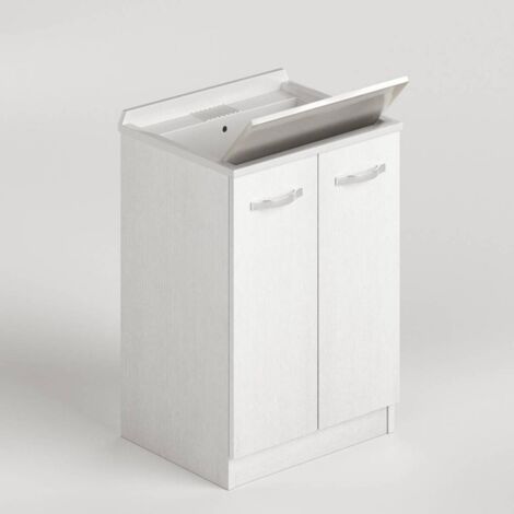 1PZ LAUNDRY LAVATOIO 2A 61X50X86 CM BIANCO FRASSINO