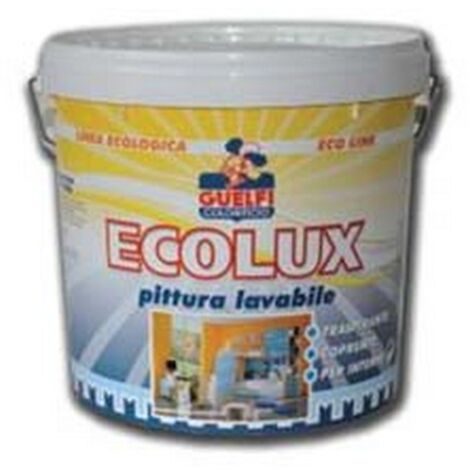 1PZ LAVABILE TRASPIRANTE "ECOLUX" PER INTERNI - lt.2.5 bianca