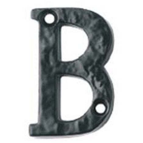 1PZ LETTERA ALFABETO "B" IN FERRO NERO OPACO