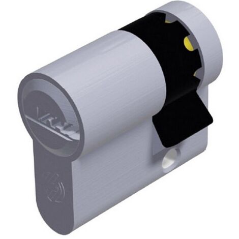 1PZ MEZZO CILINDRO CROMO SATINATO K2 3 chiavi mm. 40 (30+10)
