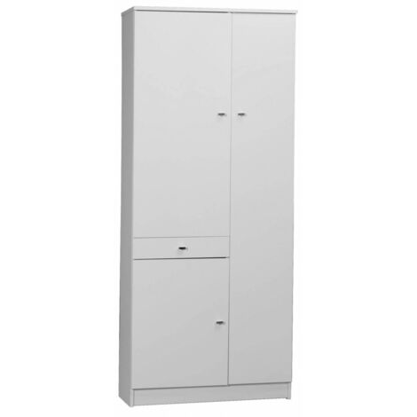 1PZ MOBILE 3 ANTE +1 CASSETTO 77X34X183 BIANCO LACCATO 323TL