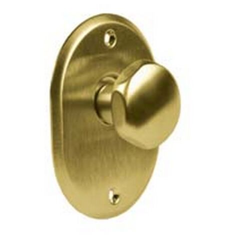 1PZ MOSTRINA OVALE CON POMOLO IN OTTONE LUCIDO - mm.70x90h. sp. mm.4 - pomolo mm.35