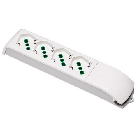 1PZ MULTIPRESA SENZA CAVO 4 posti 2P+T 10/16A schuko
